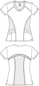 Barco One 4 Pocket V-Neck Perforated Panel Scrub Top | MAIN-IMAGE