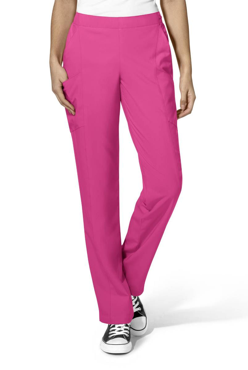 W123 WOMENS FLAT FRONT CARGO PANT | HOT PINK