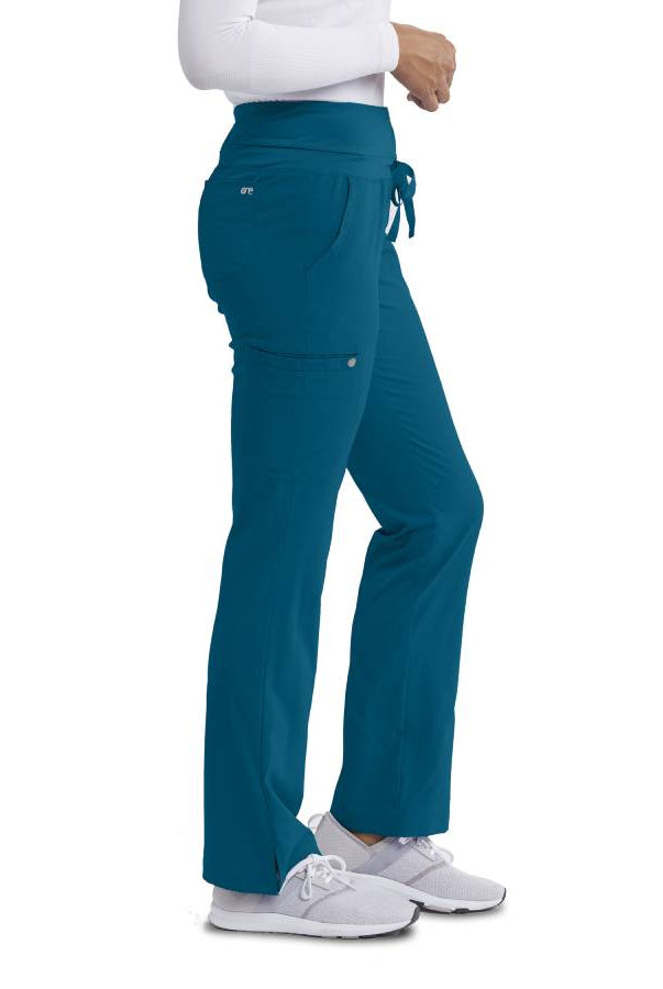 Barco One Female 5 Pocket Knitwaist Cargo Trousers  | Bahama / Caribbean