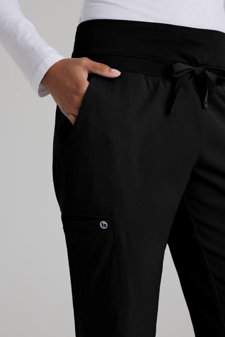 Barco One Female 5 Pocket Knitwaist Cargo Trousers | BLACK