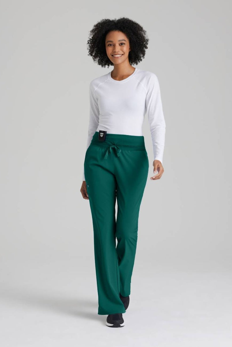 Barco One Female 5 Pocket Knitwaist Cargo Trousers  | Hunter Green