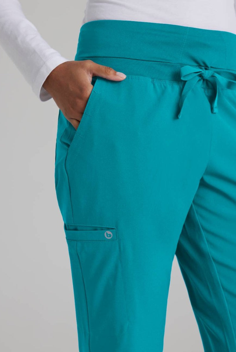 Barco One Female 5 Pocket Knitwaist Cargo Trousers  | Teal