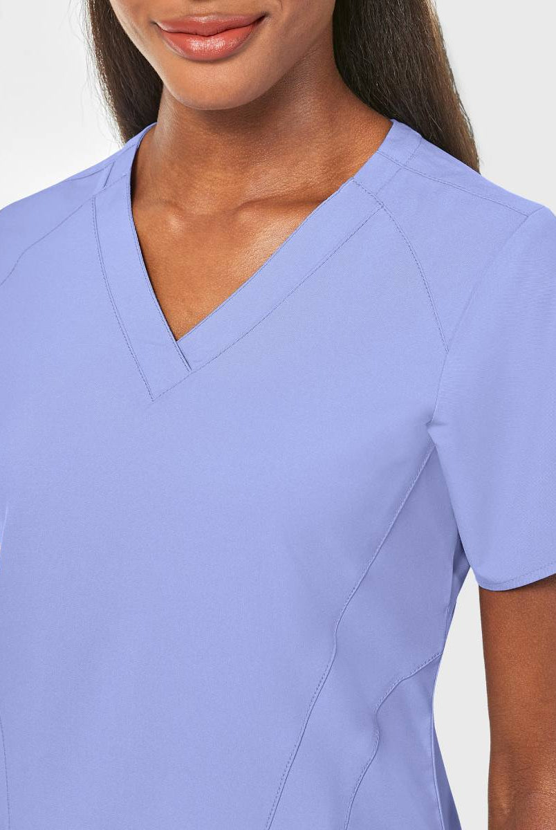 W123 WOMENS STYLIZED V-NECK TOP | TRUE CEIL