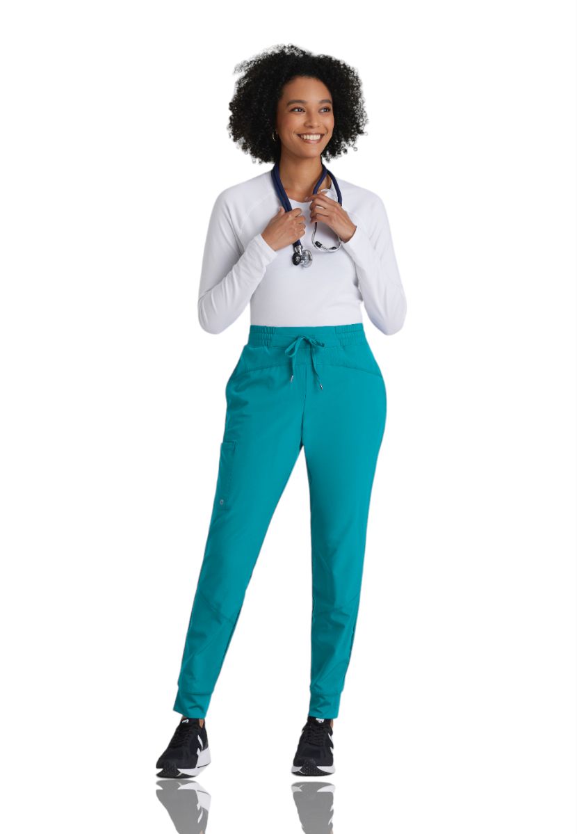 Barco One Drawstring Female Jogger Style Scrub Trousers | Teal