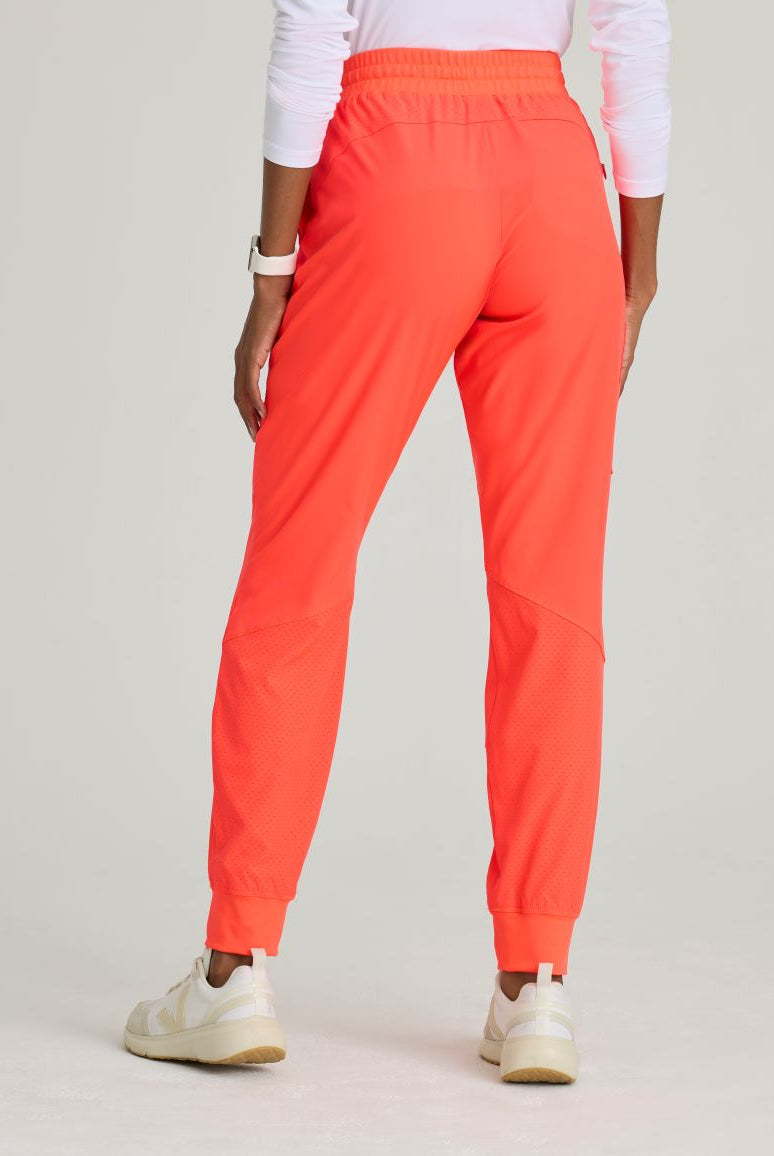 Barco One Drawstring Female Jogger Style Scrub Trousers | Neon Flame
