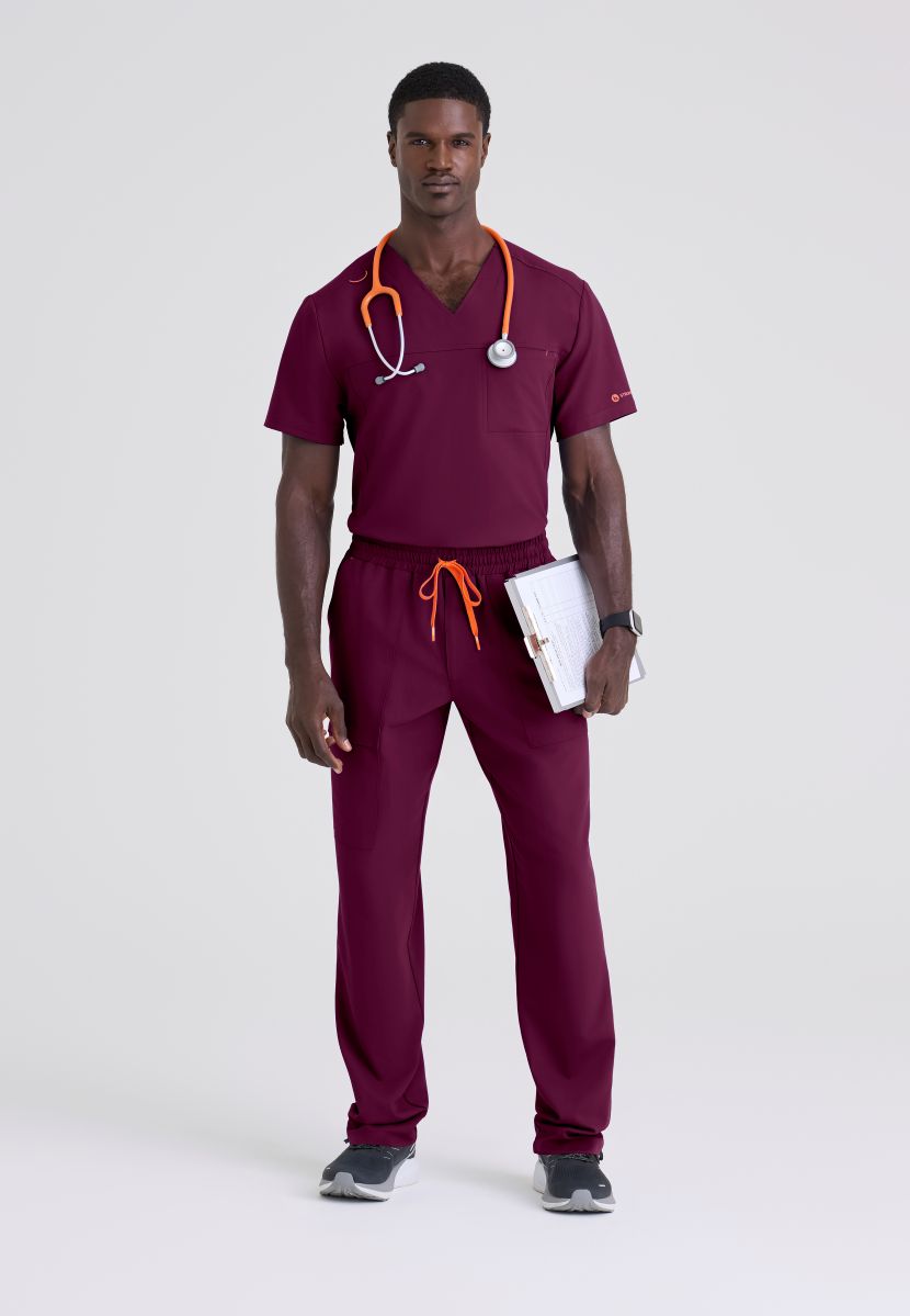 Terence Men's Complete Scrub Set | Wine
