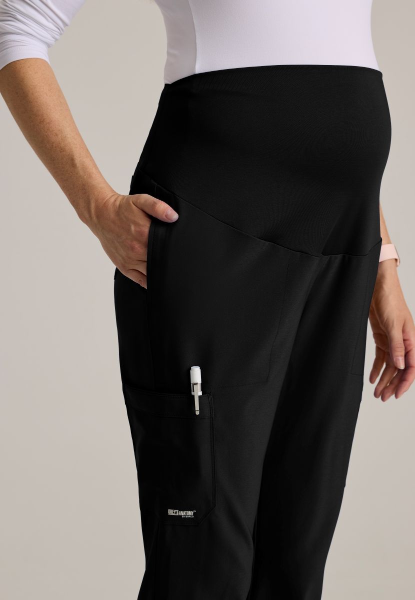 Grey's Anatomy Evolve Women's Promise 6-Pocket Maternity Pant | BLACK