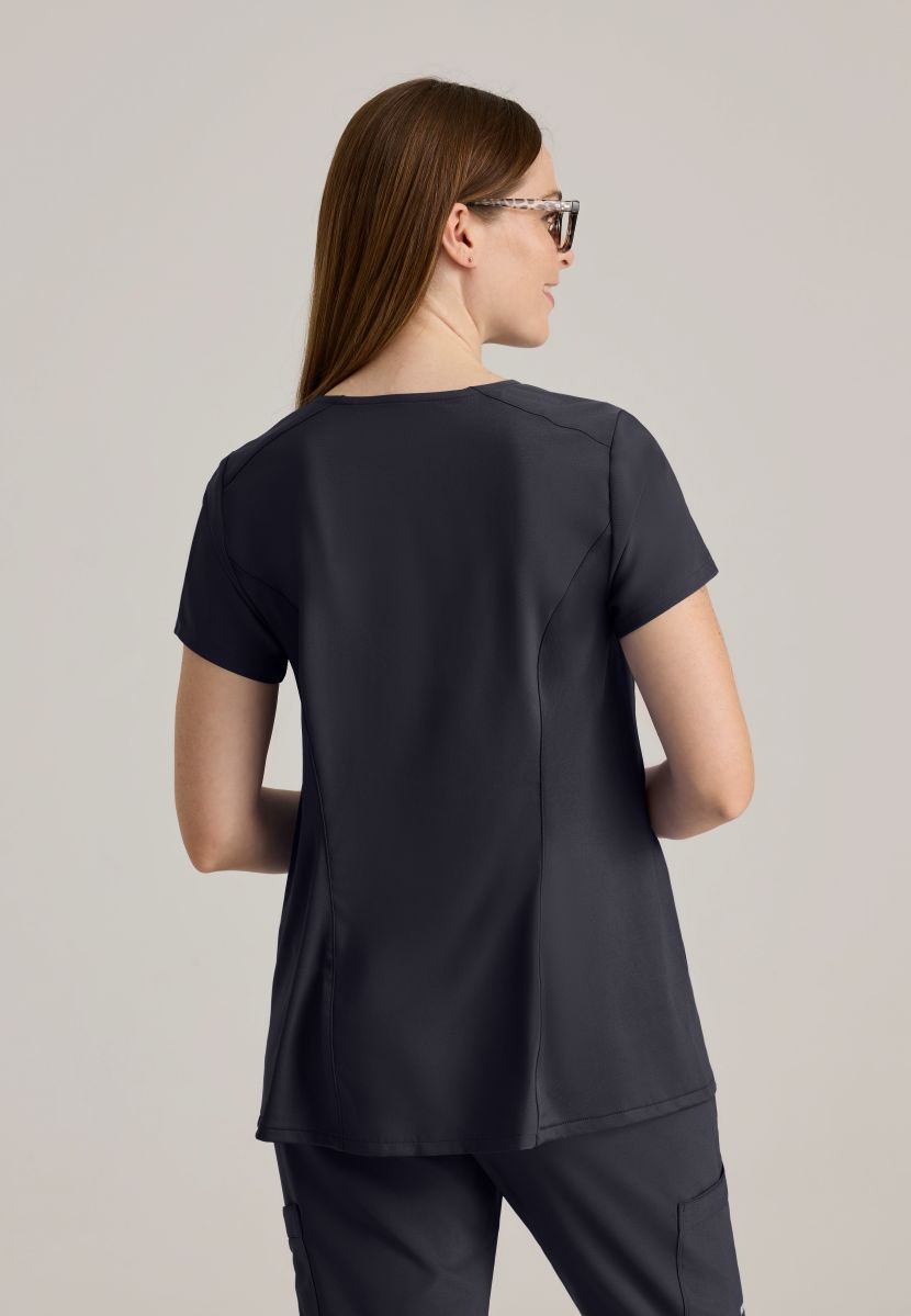 Grey's Anatomy Evolve Promise 2-Pocket Maternity Top | Steel