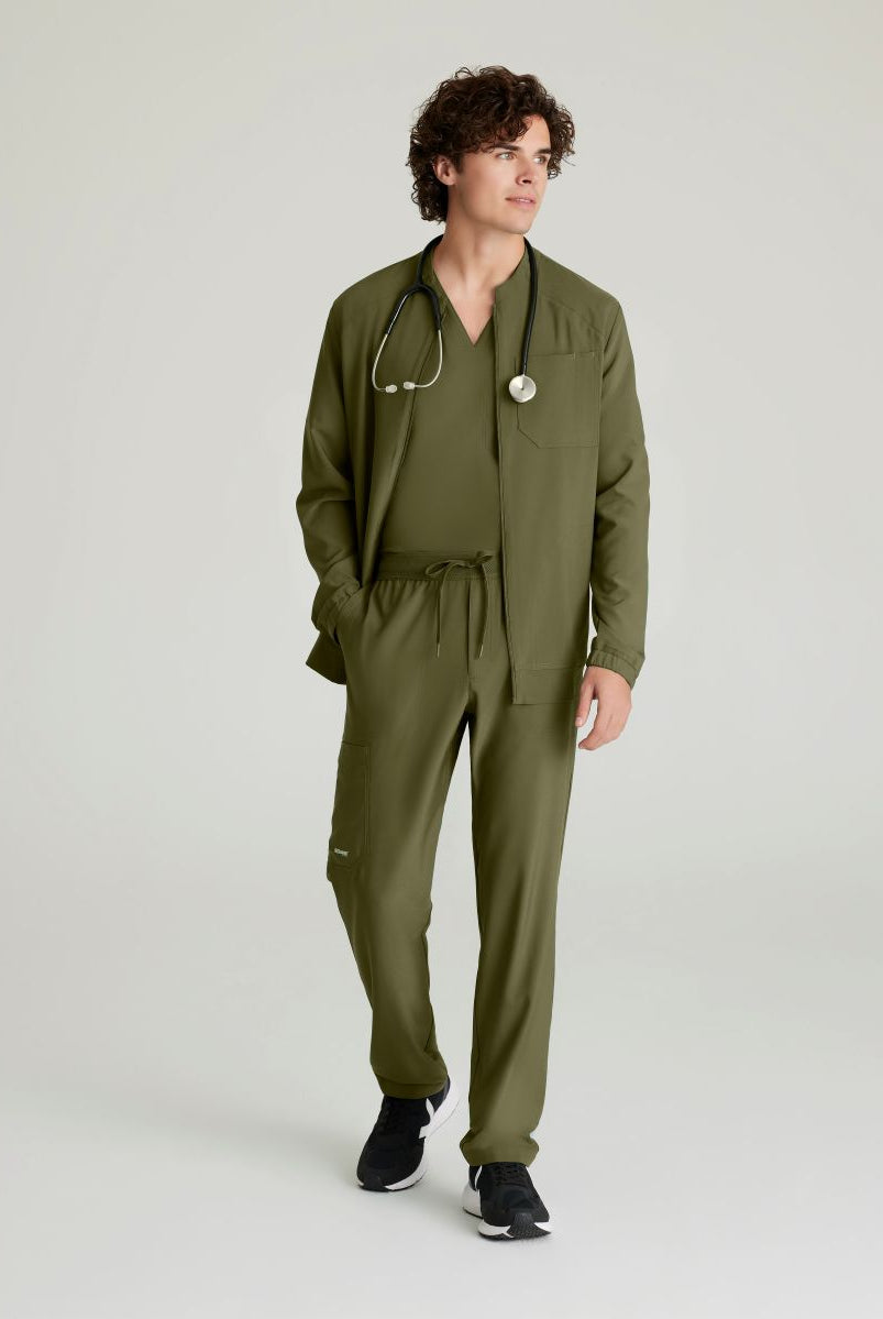 Grey's Anatomy Evolve 3 Pocket Banded Collar Male Warm Up | Fern