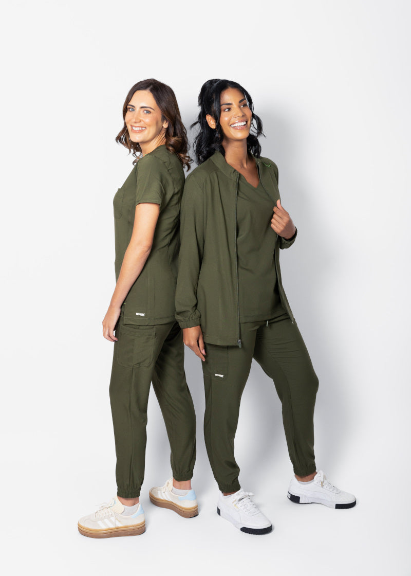 Grey's Anatomy Evolve Sway Scrub Top | Fern