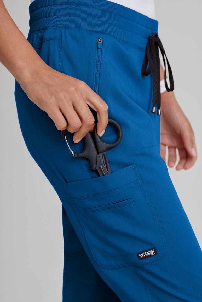 Grey's Anatomy Eden Women's 5-Pocket Cargo Jogger Scrub Pant | New Royal