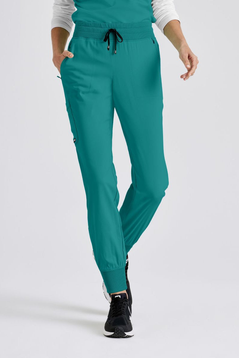 Grey's Anatomy Eden Women's 5-Pocket Cargo Jogger Scrub Trousers | Teal