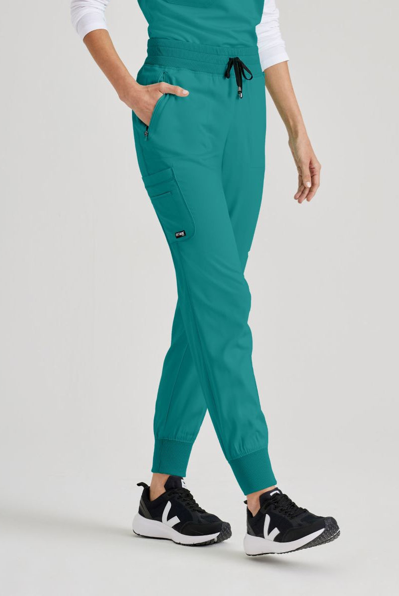Grey's Anatomy Eden Women's 5-Pocket Cargo Jogger Scrub Trousers | Teal