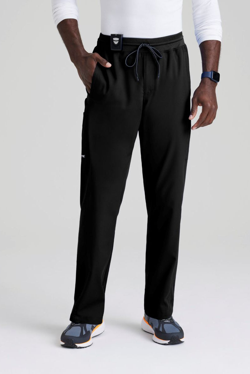 Grey's Anatomy Men's 6 Pocket Straight Pant | BLACK