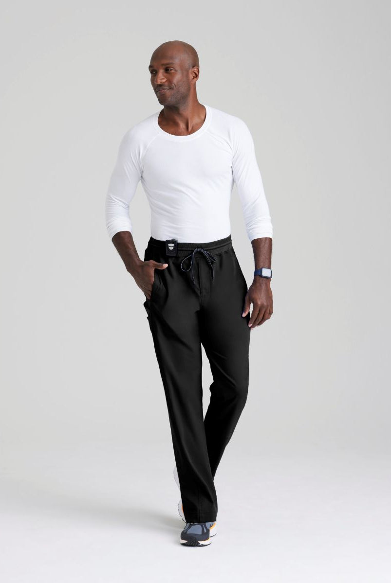 Grey's Anatomy Men's 6 Pocket Straight Pant | BLACK