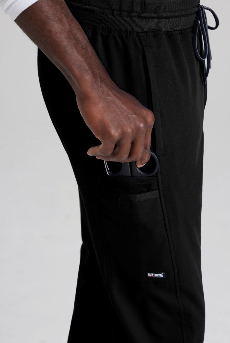 Grey's Anatomy Men's 6 Pocket Straight Pant | BLACK