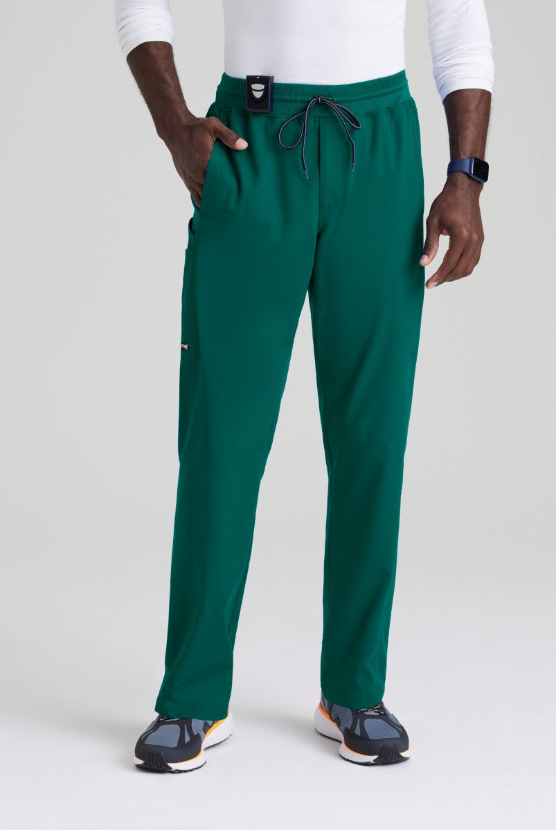 Grey's Anatomy Men's 6 Pocket Straight Pant | Hunter Green
