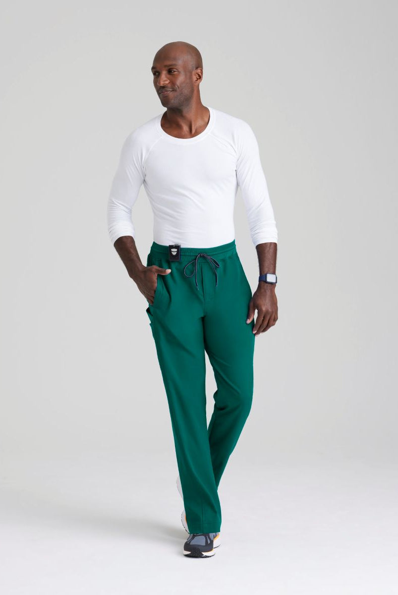 Grey's Anatomy Men's 6 Pocket Straight Pant | Hunter Green