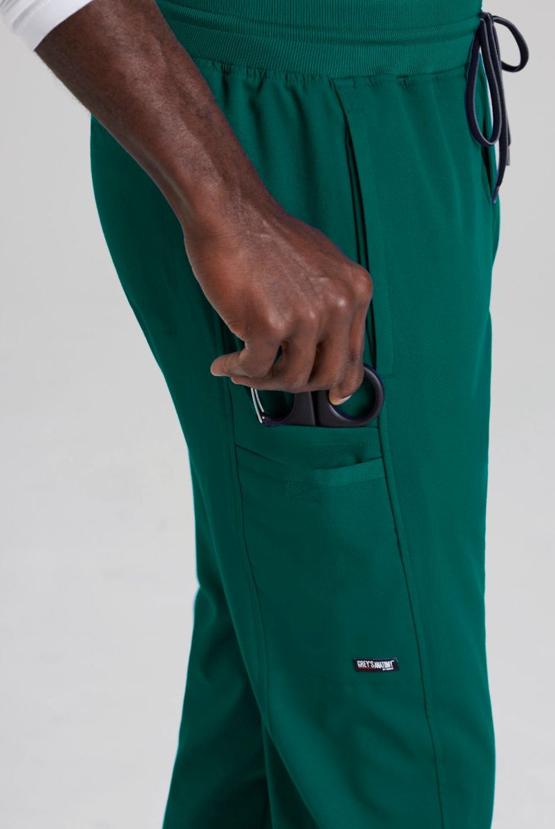Grey's Anatomy Men's 6 Pocket Straight Pant | Hunter Green