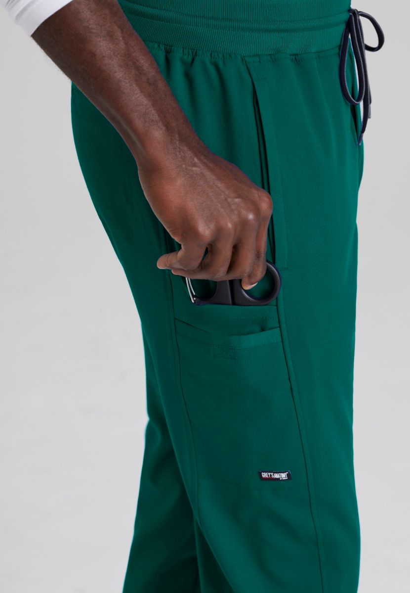 Grey's Anatomy Men's 6 Pocket Straight Pant | Hunter Green