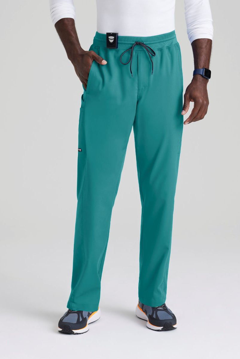 Grey's Anatomy Men's 6 Pocket Straight Pant | Teal