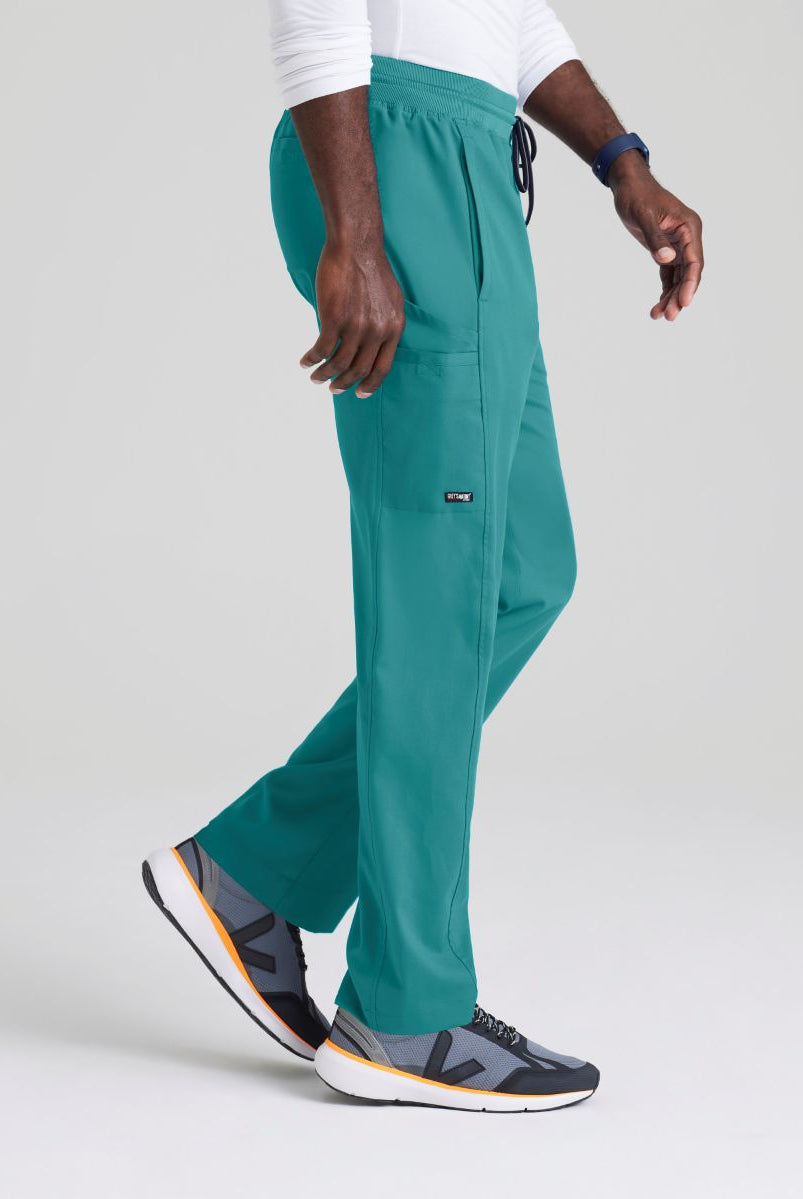 Grey's Anatomy Men's 6 Pocket Straight Pant | Teal