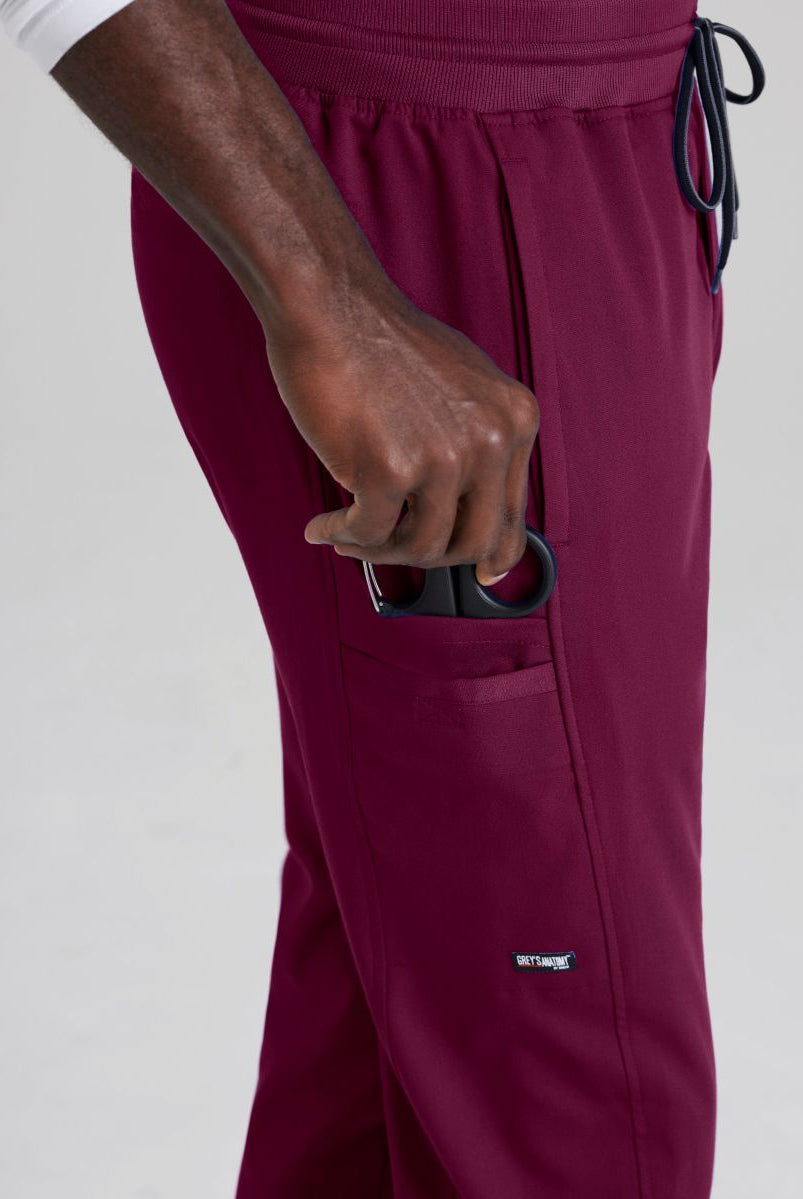 Grey's Anatomy Men's 6 Pocket Straight Pant | Wine