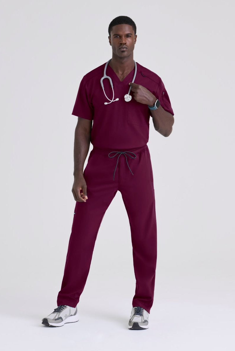 Grey's Anatomy Murphy V-Neck Scrub Top | Wine