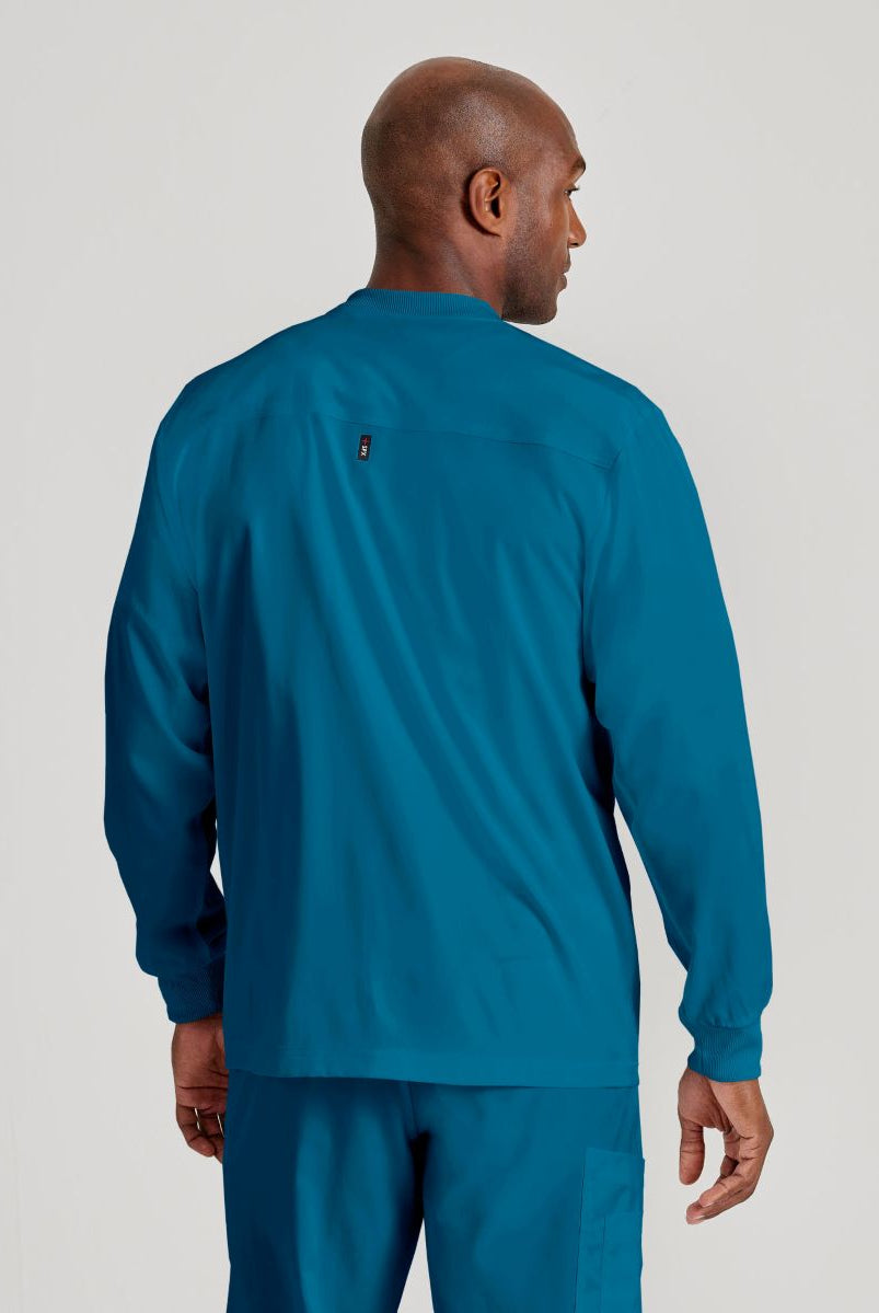 Grey's Anatomy by Barco Spandex Stretch Men's Antimicrobial Warm-Up Scrub Jacket | Caribbean