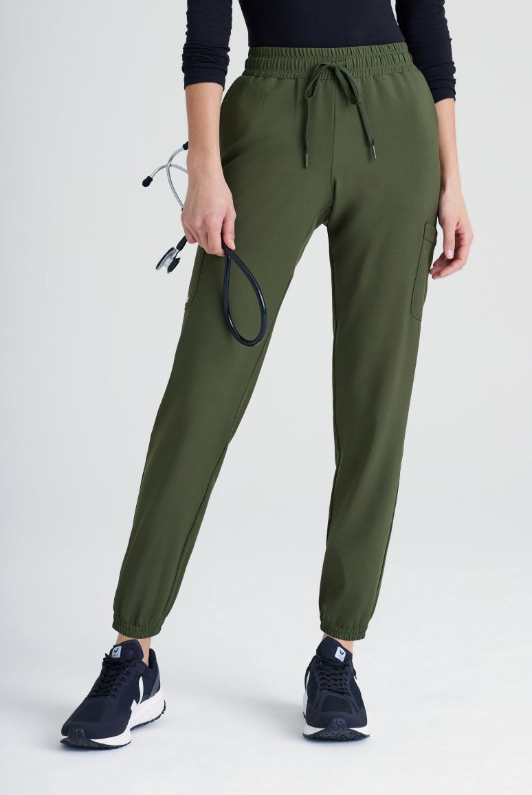 Grey's Anatomy Evolve Terra Scrub Jogger  | Fern