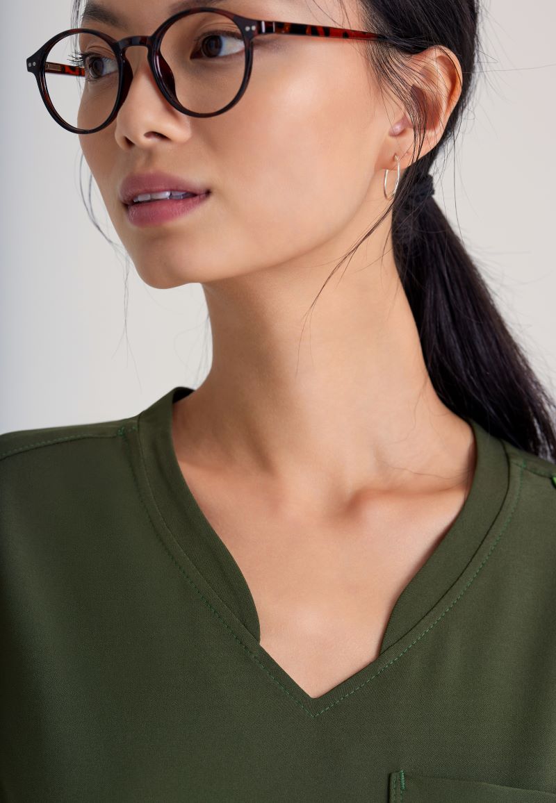 Grey's Anatomy Evolve Sway Scrub Top | Fern