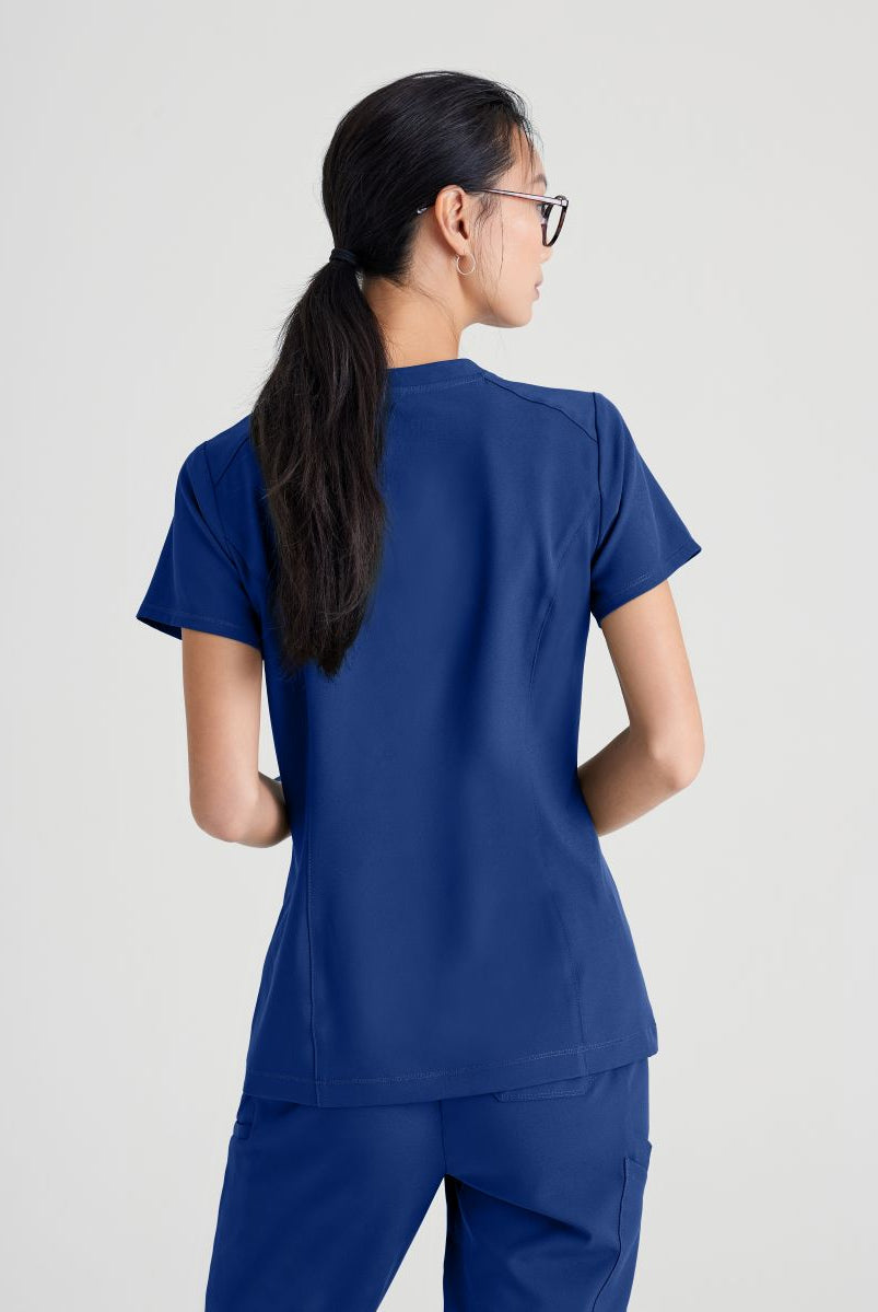 Grey's Anatomy Evolve Sway Scrub Top | NAVY