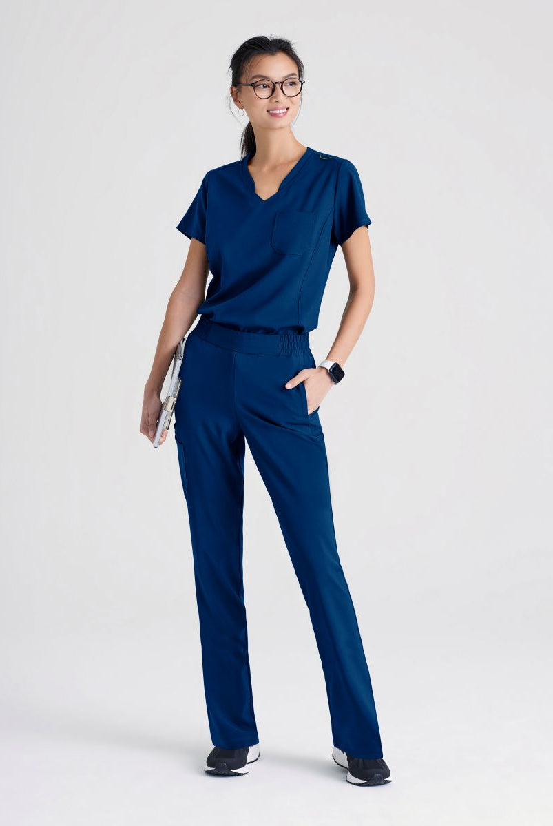 Grey's Anatomy Evolve Sway Scrub Top | NAVY