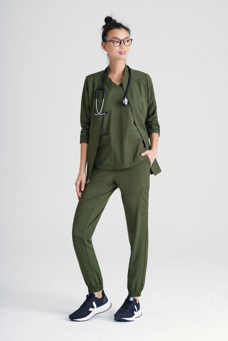 GREY'S ANATOMY EVOLVE VIRTUE WARM UP JACKET  | Fern