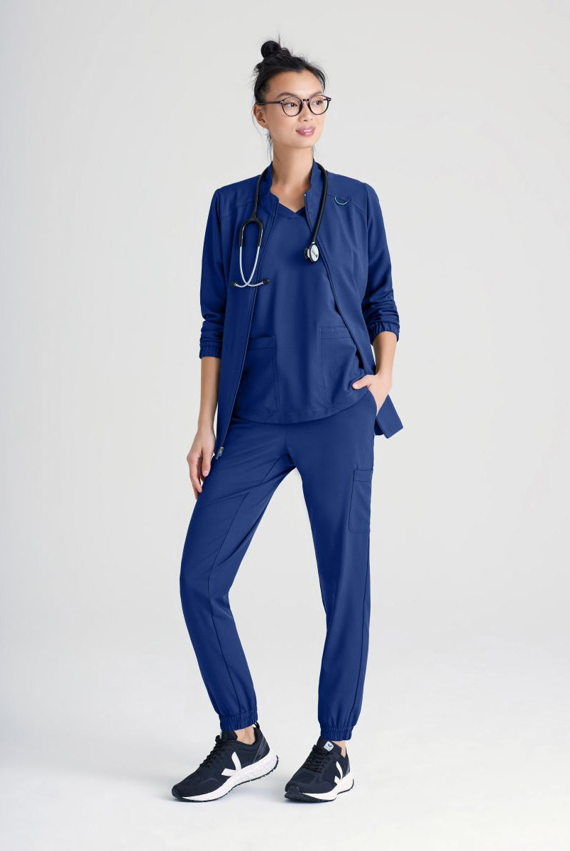 Greys Anatomy Evolve Virtue Warm Up Jacket | NAVY