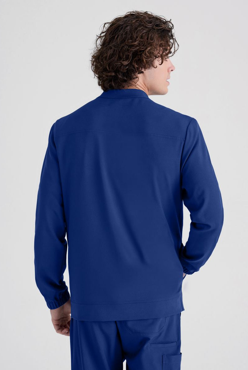 Grey's Anatomy Evolve 3 Pocket Banded Collar Male Warm Up | NAVY