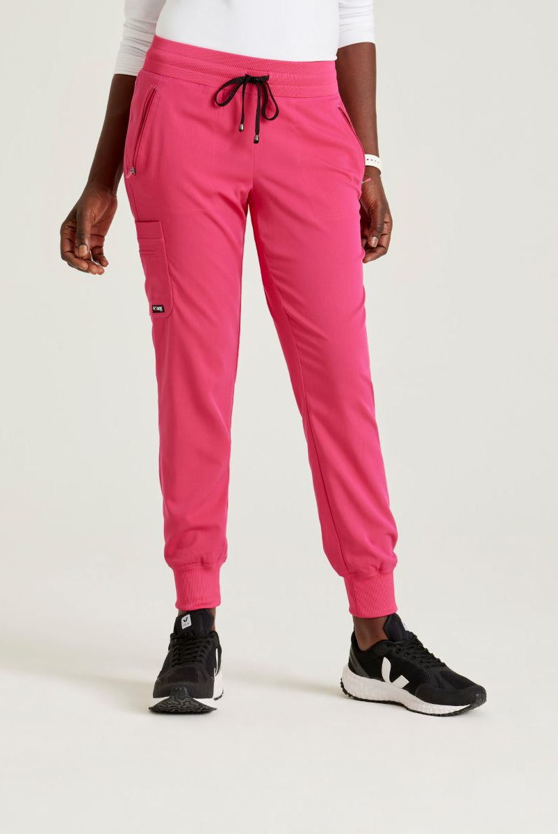 Grey's Anatomy Eden Women's 5-Pocket Cargo Jogger Scrub Trousers | VIBRANCE PINK