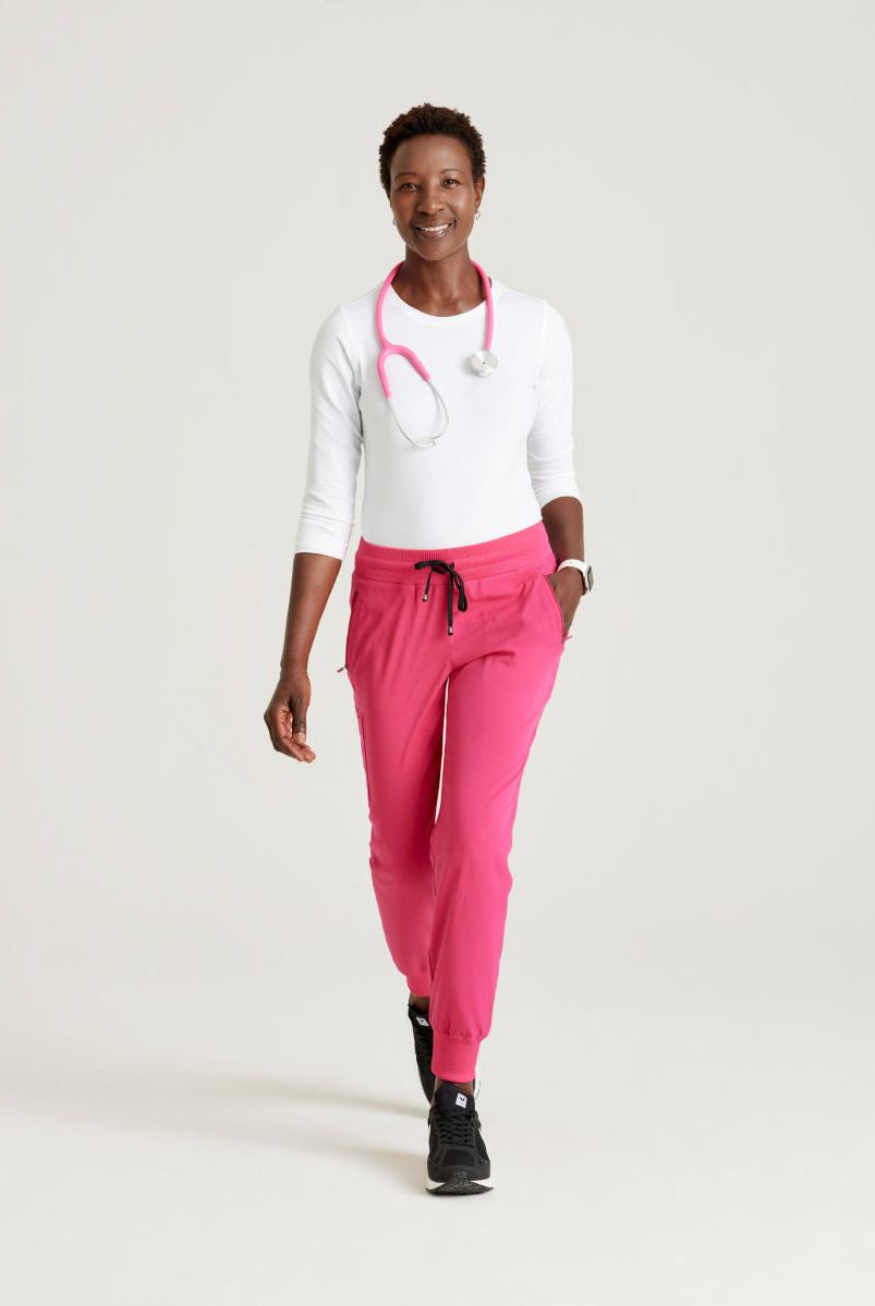 Grey's Anatomy Eden Women's 5-Pocket Cargo Jogger Scrub Trousers | VIBRANCE PINK