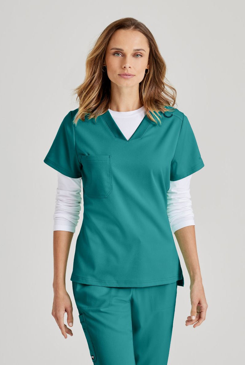 Grey's Anatomy Bree Tuck-in Scrub Top | Teal
