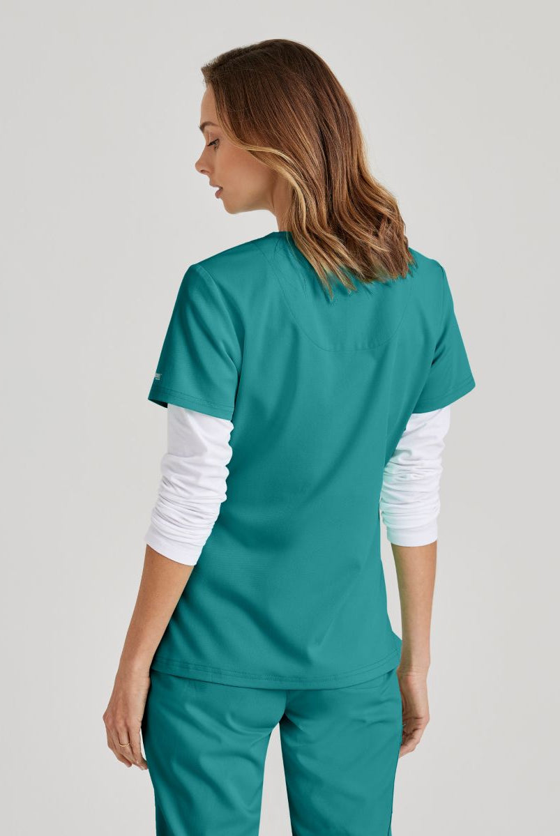 Grey's Anatomy Bree Tuck-in Scrub Top | Teal