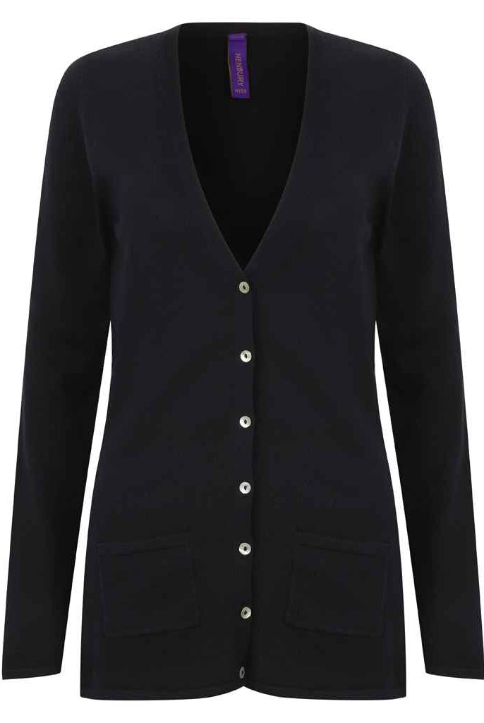 Ladies Cotton Acrylic V Neck Cardigan | NAVY