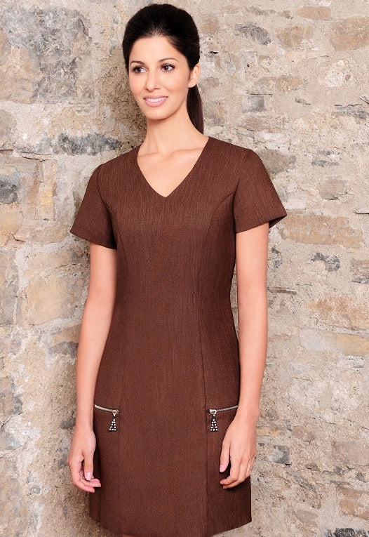 HAZEL DRESS⚡⚡⚡-70% OFF ✨ | BROWN LINEN LOOK