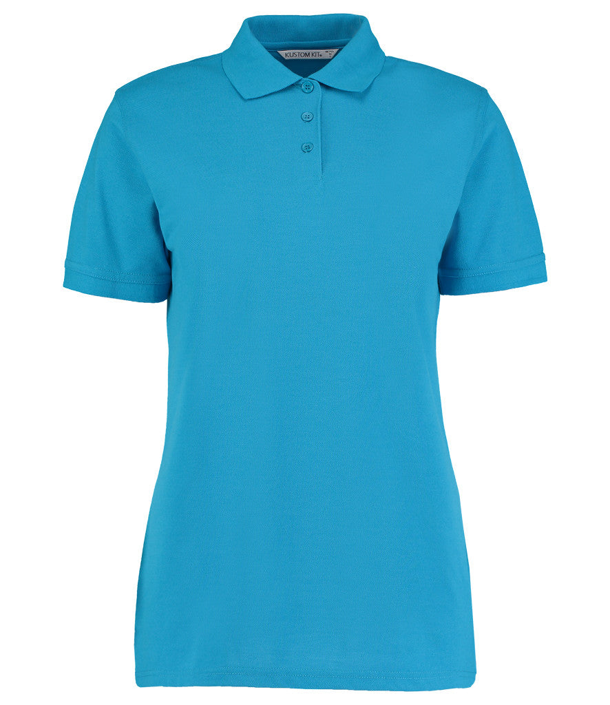 K703 Kustom Kit Ladies Klassic Poly/Cotton Piqué Polo Shirt | Turquoise Blue