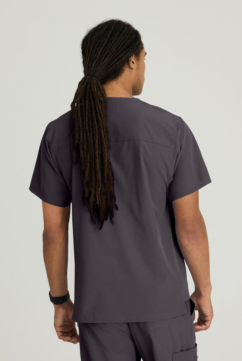 Skechers Structure V-Neck Top | Pewter Grey