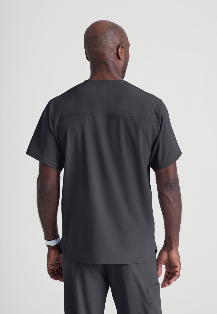 Skechers Structure V-Neck Top | Pewter Grey