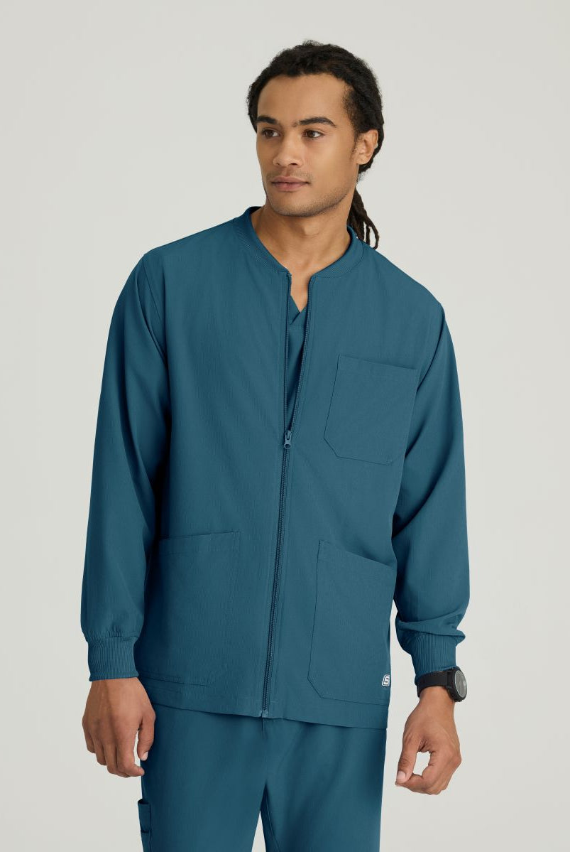 Skechers Men's 3 Pocket Warm-Up Zip Jacket | Bahama / Caribbean