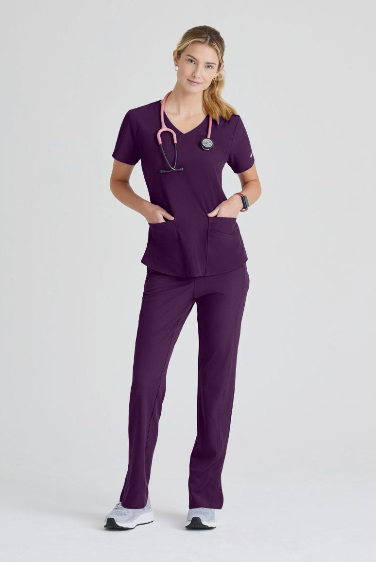 SKECHERS BREEZE 3-POCKET SHAPED HEM TOP | Eggplant