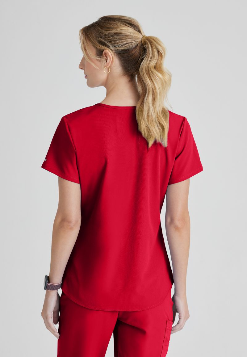 SKECHERS BREEZE 3-POCKET SHAPED HEM TOP | RED