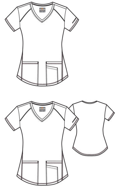 Skechers Breeze 3 Pocket Shaped Hem Scrub Top | MAIN-IMAGE