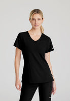 Skechers Reliance 3-Pocket Wrap Effect Scrub Top | BLACK